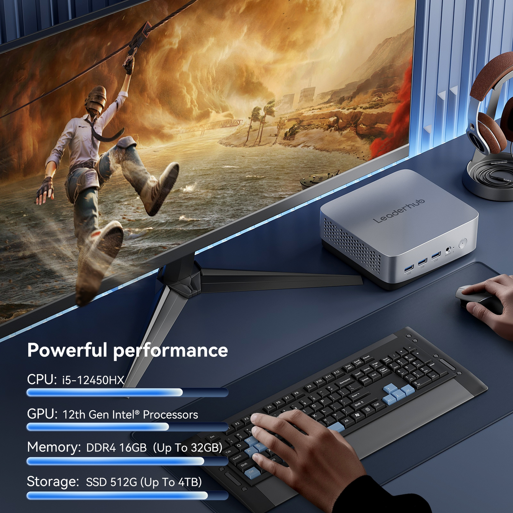 LeaderHub LP5C Mini PC — Intel i5-12450HX 16GB RAM 512GB SSD - Image 5